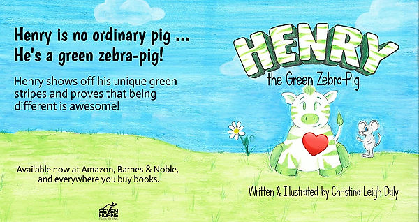 Henry the Green Zebra Pig Trailer